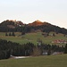 Burgruinen Hohenfreyberg und Eisenberg vom Kreuzeggle