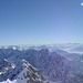 Blick von der Zugspitze auf den Alpenhauptkamm