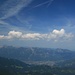 Blick von der Wettersteinspitze über Garmisch hinweg zu den Ammergauer Alpen