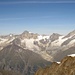 Aussicht vom Alphubel auf Dent Blanche, Obergabelhorn, Zinalrothorn, Schöllihorn und Weisshorn