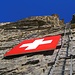 Das Schweizerkreuz ist von Leukerbad gut zu erkennen.