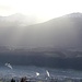 sandiger Dunstblick zu den Tuxer Alpen