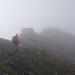 Auch der Nebel hat etwas - wenngleich wir auf dem Gipfel nichts von den umliegenden Bergen sehen können :-(