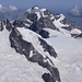 Gipfelaussicht vom Aletschhorn (4193m) im Zoom zum Gletscherhorn (3983m) und auf die Jungfrau (4158,2m).