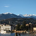 Lugano-Cassarate<br />Im Hintergrund Monte Gradiccioli und Tamaro