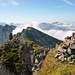 No.6, der Gipfel des Frümsel 2267m mit Blick zum 7. und letzten Churfirsten, dem Selun 2205m