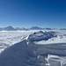 Hochplateau Alp Gulmen: Die Biese hat eine neue Schneelandschaft geformt