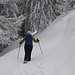 An Schneewechten vorbei von Alp Horn nach Pfingstboden