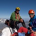 Bergführer Manuel und Mitgast André auch auf der Dufourspitze!