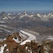 Panorama gegen Westen von der Dufourspitze aus!