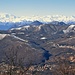 La vista sul Monte Rosa e sui 4000 vallesani dal Monte Pravello.