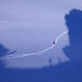 Schatten und richtige Skitourengänger bei der Schlossberglücke