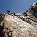 am Alphubel 4206m Nordgrat, im Abstieg (II) zum Mischabeljoch Biwak 3847m