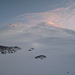 erster Komplettblick auf den Elbrus-Doppelgipfel