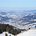 Aussicht vom Tanzboden Gipfel II: Wattwil, nördlich gelegen