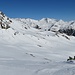 der Frisiberg, rechts daneben bekanntere Gsieser Skitourenziele, wie die Regelspitze und der Hohe Mann