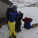 getting ready - outside the private CIC Hut
