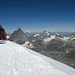 Auf dem Gipfel präsentiert sich das Matterhorn aus ungewohnter Perspektive.