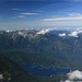 Blick von der zugspitze über den Eibsee zu den Ammergauer Alpen
