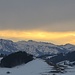Stimmungsvoller Morgenhimmel über den Bergen im Bregenzerwald