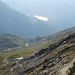 il sentiero, l'alp Languard e St. Moritz sullo sfondo