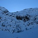 Skitechnisch der anspruchsvollste Teil der Tour ist die Steilstufe zwischen Kartigel und Brunni. Wer zoomt, erkennt Aufstiegsspur und Abfahrtsvarianten.