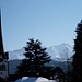 Kirchturmspitze von Teufen  - dahinter der Säntis