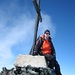Ich bin auf dem Gipfel des Allalinhorn angekommen