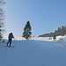 Start bei Hüseren - es geht aufwärts über das Maiensäss in Richtung Skihaus Wisliboden.