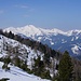 Blick auf die berühmten Skitourenberge im Nachbargraben