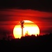 Sonnenuntergang mit Funkmast am Stoffersberg / Tramonto con pilone radio sullo Stoffersberg
