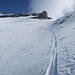 Schlussaufstieg zum Skidepot am Chronenstock.