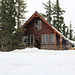 John Benson Ski Hut, one of the few Sierra Club Huts<br />In a normal winter with average amounts of snow, supposedly the entrance door is the second floor!