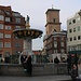 København: Der Platz Gammeltorv mit seinem altem Brunnen; dahinter steht die "Vor Frue Kirke"