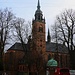Die Helligåndskirken in København. Bis zur Reformation gehörte die um 1300 errichtete Kirche zu einem katholischen Kloster. Beim Stadtbrand 1728 wurde die ursprüngliche Innenausstattung des Kirchenraums vernichtet, aber schon bis 1732 ersetzt.