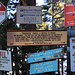 Lots of "No Trespassing" and other signs on today's hike