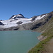Der Sabbione-Gletscher vor dem Ofenhorn ist hunderte von Metern zurückgewichen 