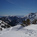Wilder Kaiser und der wuchtige Miesing rechts