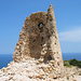 Die Leuchtturm Ruine auf dem Gipfel des Es Telegraf.
