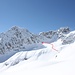 <b>La via di salita per la Wechner Scharte (2758 m), raggiunta il 20.03.2015.</b>