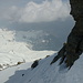 Entlang dem W-Grat zum Skidepot: über der Alpe Lambro der Pizzo del Lambro