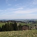 Ausblick vom Schaber - Richtung AKW-Fahne in der Ferne, ins Tal des Mannshusbaches