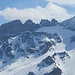 Tüfelsstöck und Speichstock, dazwischen das Loch
Rechts das Tüfelsjoch mit der berühmt-berüchtigten Skiabfahrt 