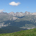 tief unten liegt St. Moritz und darüber ein tolles Panorama