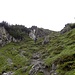 Im Aufstieg zum Steinsee,2260m, bei leichter Regen...
