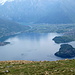 lago di Como ed a destra il pseudo laghetto di Piona