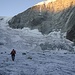 Auf dem Cheilon-Gletscher, vor dem Aufstieg zum Pigne d'Arolla