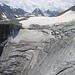 Der Steilabbruch des Glacier du Mont Collon, von der Cabane des Vignettes aus gesehen