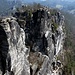 Steile, exponierte Kletterei an der Bastei