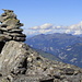 Der höchste Punkt des Mittaghorn (2561 m) - seit heute (wieder) mit Gipfelsteinmann
